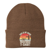 Womens Vintage Retro This Is My Work From Home Funny Beanie | Artistshot