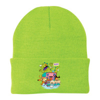 Rugrats Running Away From Reptar Beanie | Artistshot