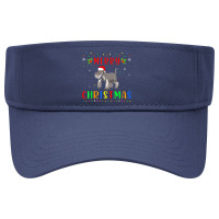 Xmas Light Schnauzer Dog Design Matching Christmas Pajama Visor Hat | Artistshot