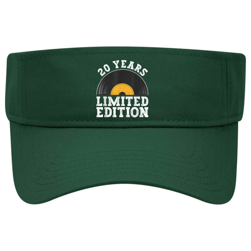 20 Years Limited Edition   Vinyl Records 20th Birthday Visor hat by Color | Artistshot