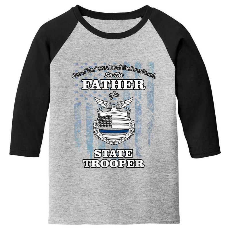 State Police Badge   Proud State Trooper Dad Youth 3/4 Sleeve by ThienThuong | Artistshot