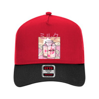 Japanese Pastel Retro Anime Kawaii Strawberry Milk Shake Mesh Back Trucker Hat | Artistshot