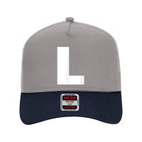 Letter L Capital Alphabet Monogram Initial T Shirt Mesh Back Trucker Hat | Artistshot