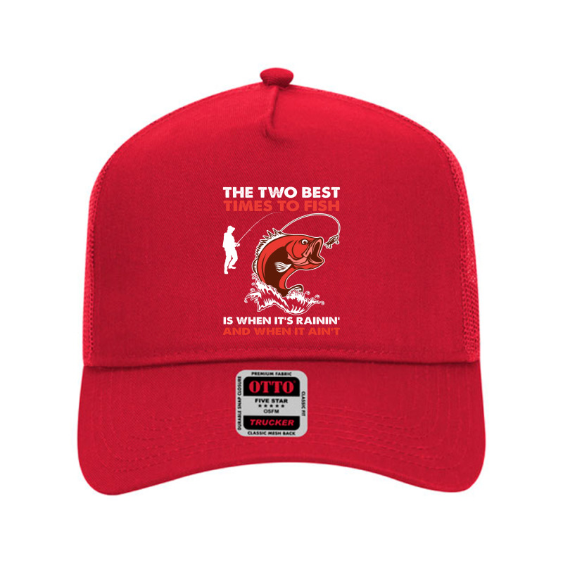 The Two Best Times To Fish Shirt Mesh Back Trucker Hat by Maria_Jezierski | Artistshot