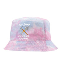 Coal Miner Eat Sleep Mine Coal Repeat T Shirt Tie Dyed Bucket Hat | Artistshot