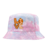 Love Football American Mom Life Player With Leopard Mor Tie Dyed Bucket Hat | Artistshot