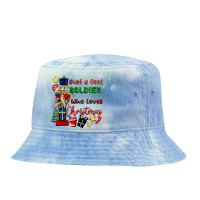 Just A Cool Soldıer Who Loves Christmas Tie Dyed Bucket Hat | Artistshot