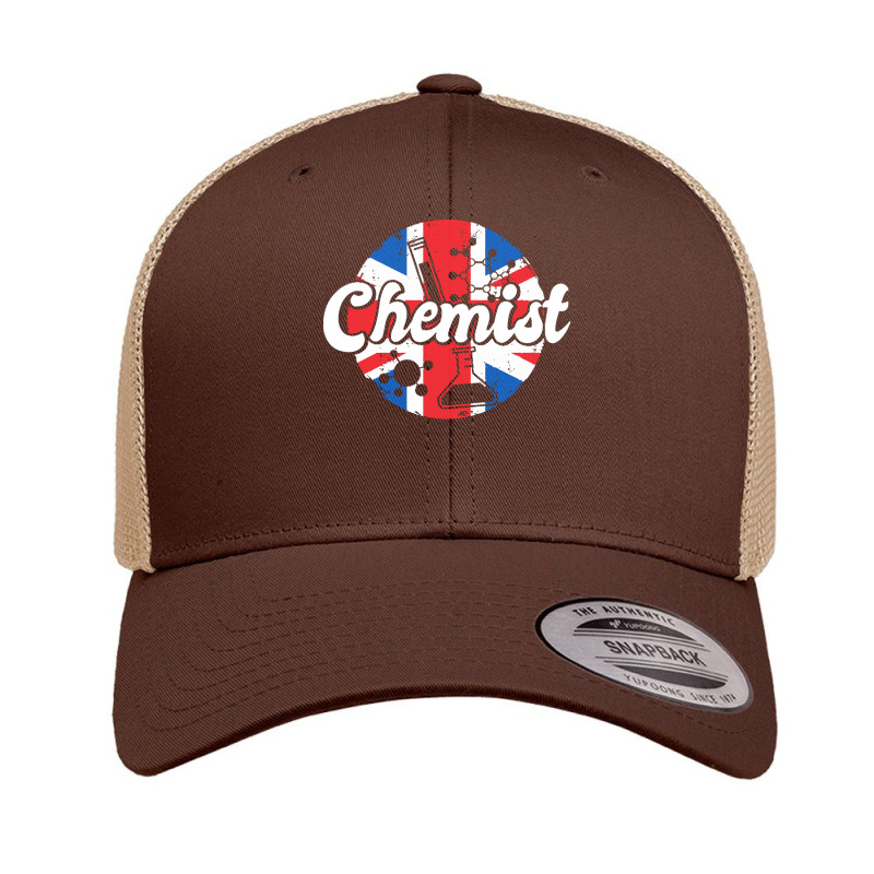 Chemistry T  Shirt Chemist U K Great Britain Flag Laboratory Chemistry Retro Trucker Cap | Artistshot