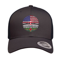 American Grown Dominican Roots Dominica Flag T Shirt Retro Trucker Cap | Artistshot