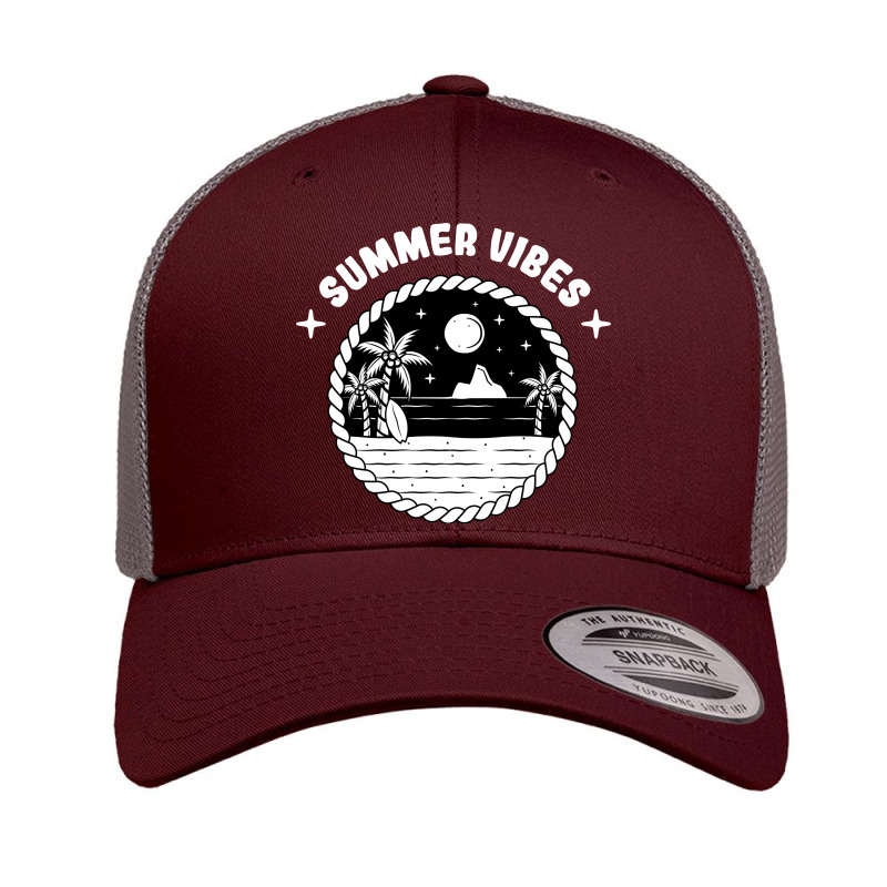 Summer Vibes Retro Trucker Cap by Salmoonwrk | Artistshot