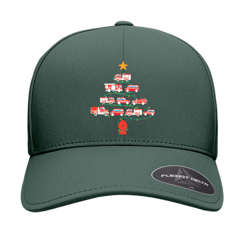 Firefighter Christmas Gifts T  Shirt Firefighter Christmas Tree Fire D Seamless Cap by danielle22366 | Artistshot