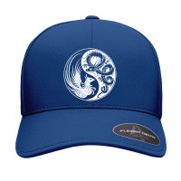 White And Black Dragon Phoenix Yin Yang Seamless Cap | Artistshot