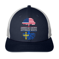 Asturias American Flag Family Reunion Long Sleeve Snapback Trucker Cap | Artistshot