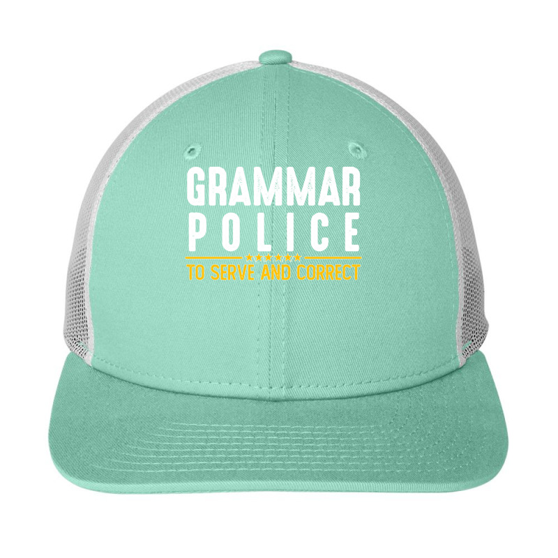 Grammar Police To Serve And Correct Sweatshirt Snapback Trucker Cap by cm-arts | Artistshot