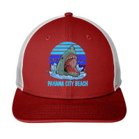 Panama City Beach Vacation Shark Theme Snapback Trucker Cap | Artistshot