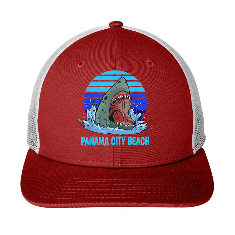 Panama City Beach Vacation Shark Theme Snapback Trucker Cap by ElsieLynne | Artistshot