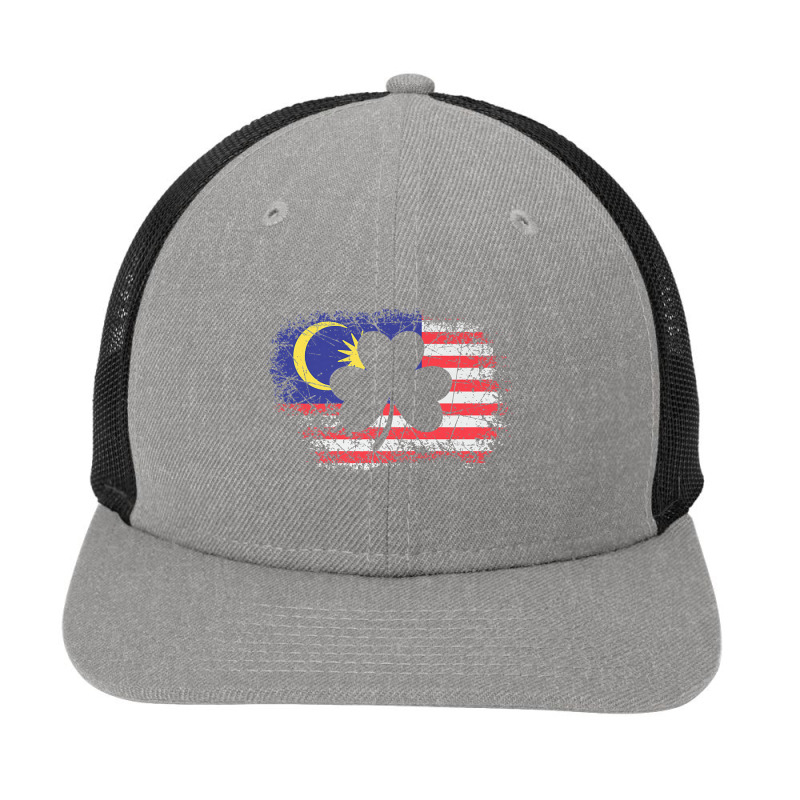 Malaysian Flag Irish Shamrock Clover Malaysia T Shirt Snapback Trucker Cap by cm-arts | Artistshot