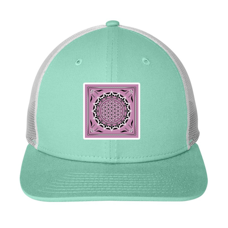 Flower Of Life Sacred Geometry Metatrons Cube Symbol Healing And Balan Snapback Trucker Cap by riska_art | Artistshot