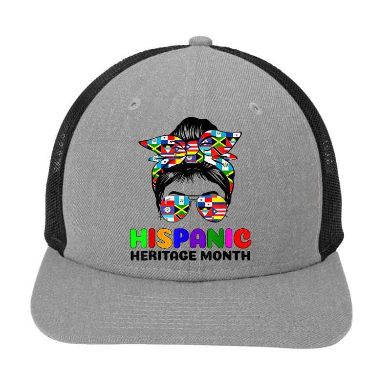 National Hispanic Heritage Month Latin Flags Messy Bun T Shirt Snapback Trucker Cap by cm-arts | Artistshot