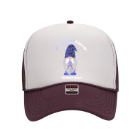 Gnome Esophageal Cancer Awareness Purple Periwinkle Ribbon Tank Top Foam Trucker Hat | Artistshot