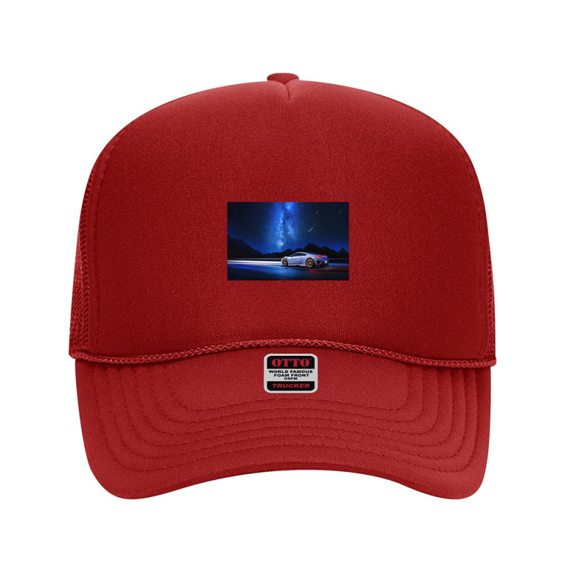 Supercar Milky Way Foam Trucker Hat by MarshaleenAnnetteHammer | Artistshot