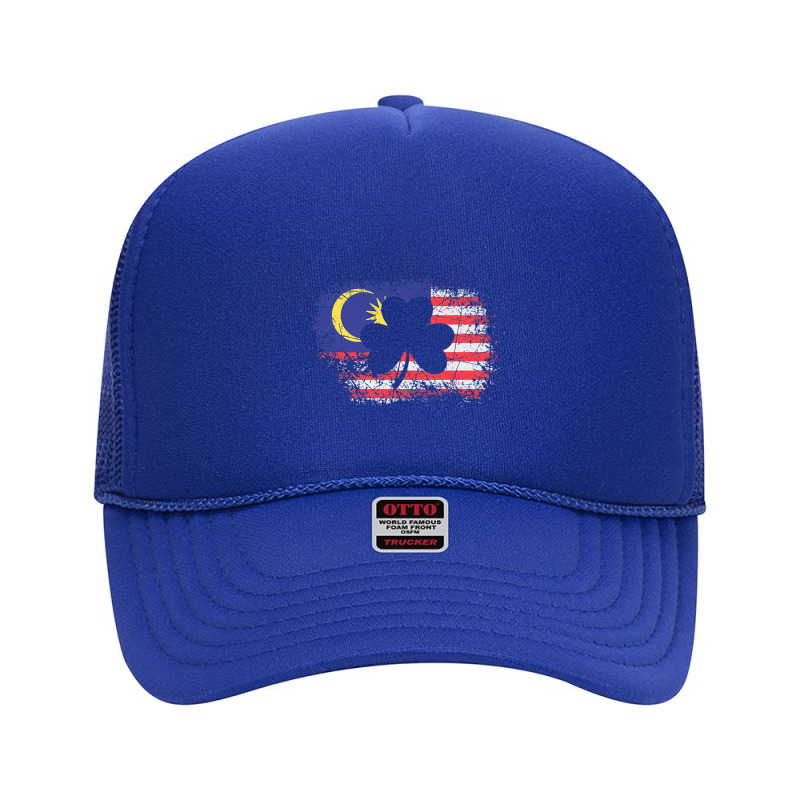 Malaysian Flag Irish Shamrock Clover Malaysia T Shirt Foam Trucker Hat by cm-arts | Artistshot