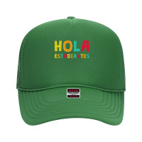 Maestra Bilingual Regalos Spanish Teacher Hola Estudiantes Long Sleeve Foam Trucker Hat | Artistshot