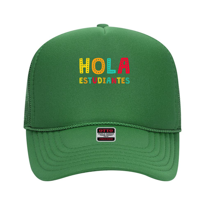 Maestra Bilingual Regalos Spanish Teacher Hola Estudiantes Long Sleeve Foam Trucker Hat by qubujasaelae | Artistshot