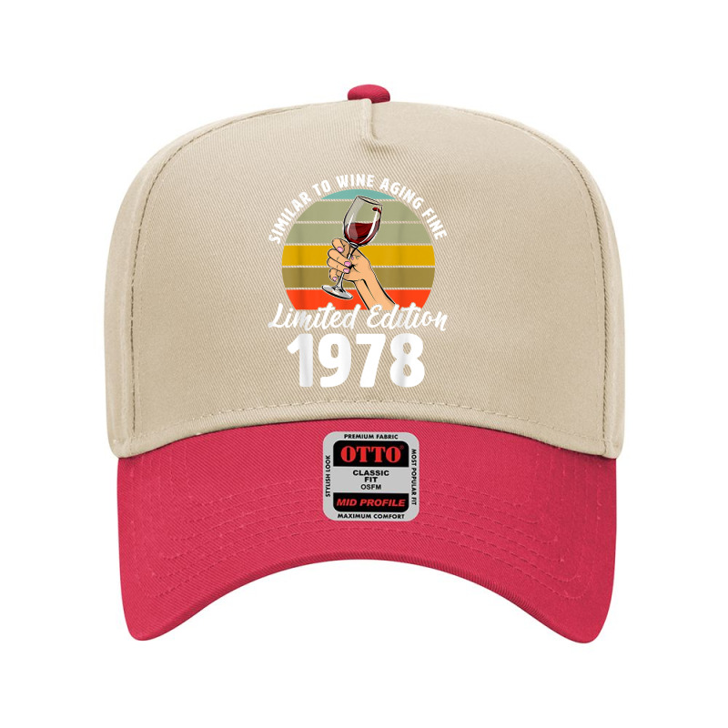 Similar To Wine Aging Fine Born In 1978 44th Retro Birthday T Shirt Adjustable Baseball Cap | Artistshot