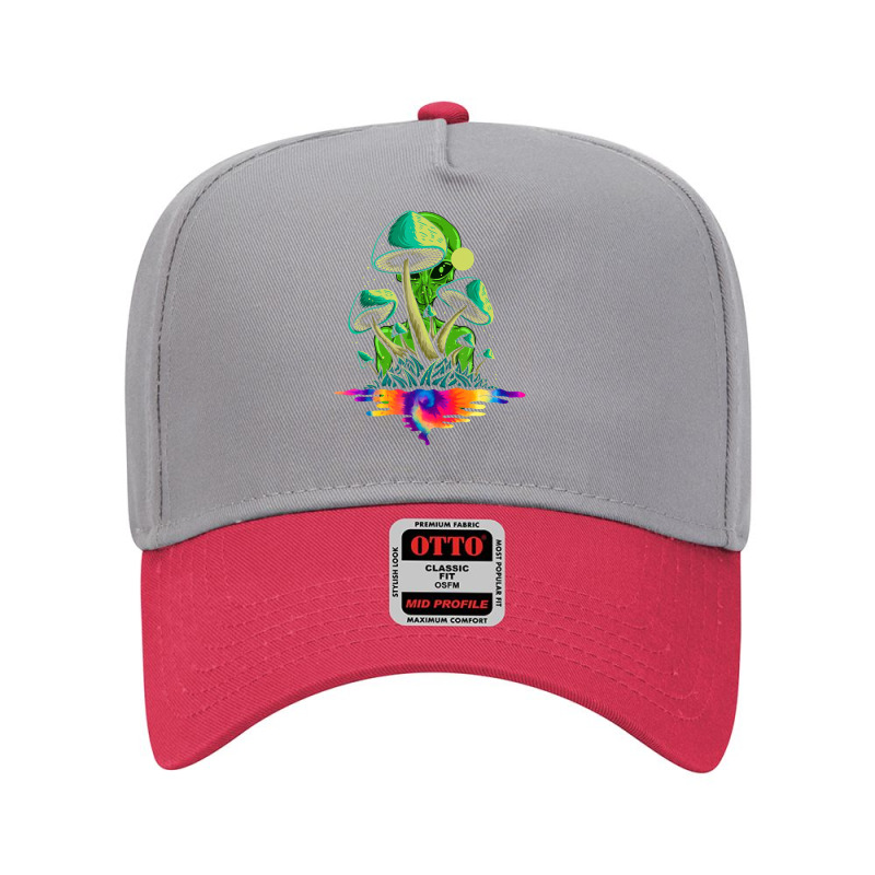 Psychedelic Mushroom Magic Shrooms Trippy Alien Adjustable Baseball Cap by phamkhao | Artistshot