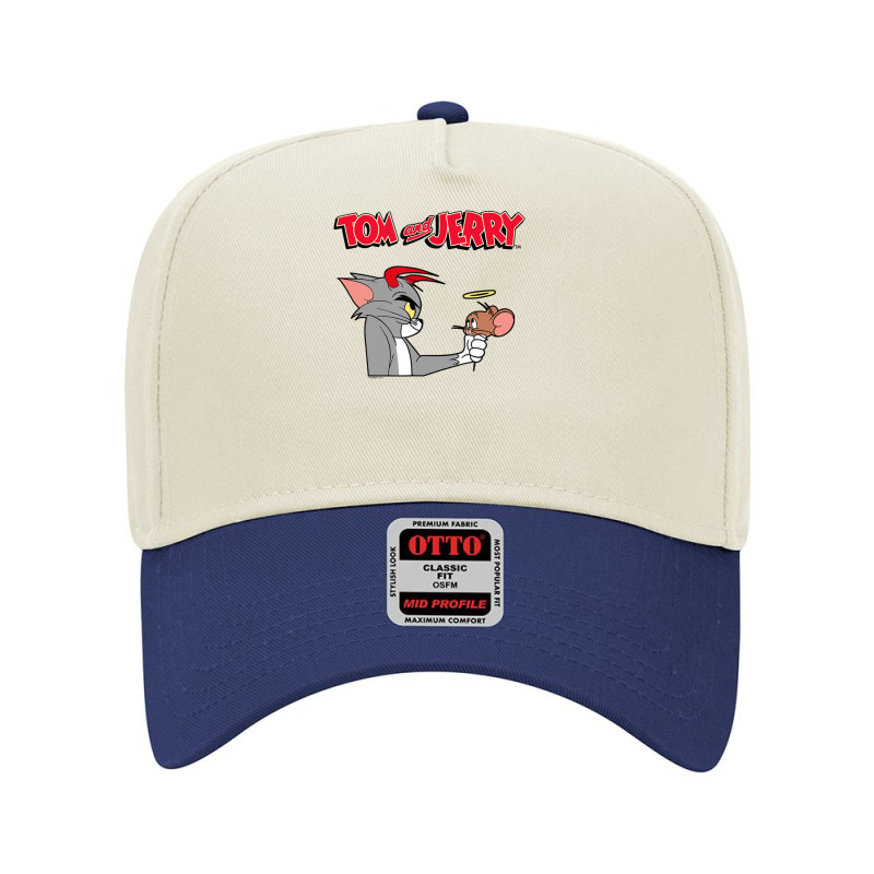 Tom And Jerry Devil And Angel Humor Poster Adjustable Baseball Cap by ngodo | Artistshot