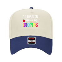 Mi Corazon Late En Dos Idiomas Bilingual Adjustable Baseball Cap | Artistshot