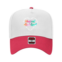 Medical Assistant Heart Word Cloud Watercolor Rainbow Adjustable Baseball Cap | Artistshot