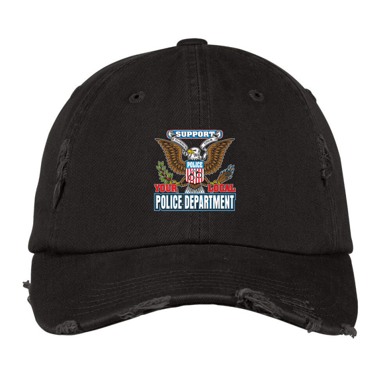 Support Your Local Police Departt Bald Eagle Vintage Cap | Artistshot