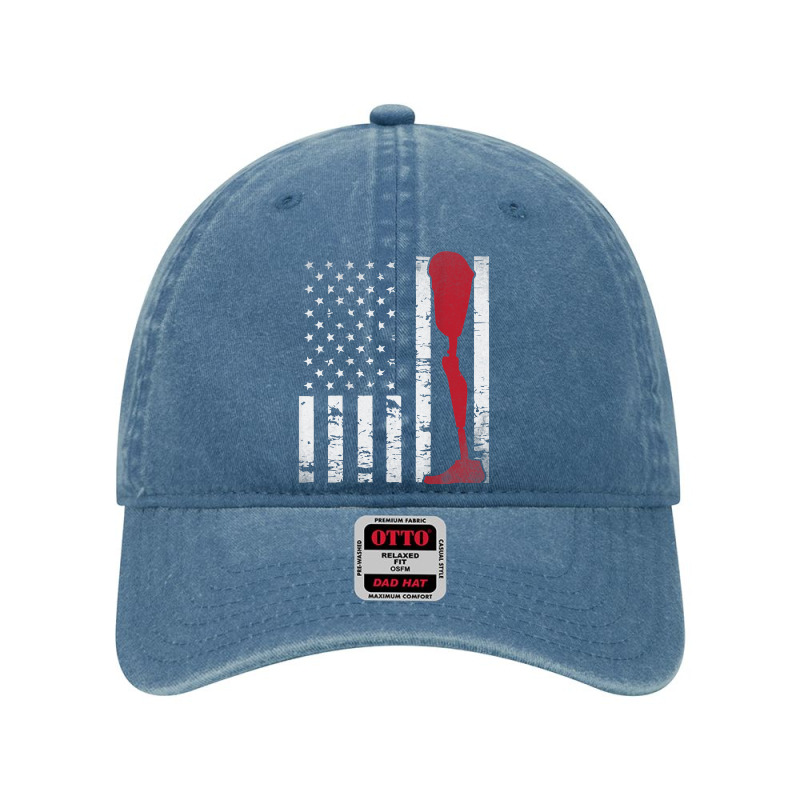 Amputee Patriotic Prosthetic Leg Flag Dyed Cap by Graham Sanchez | Artistshot