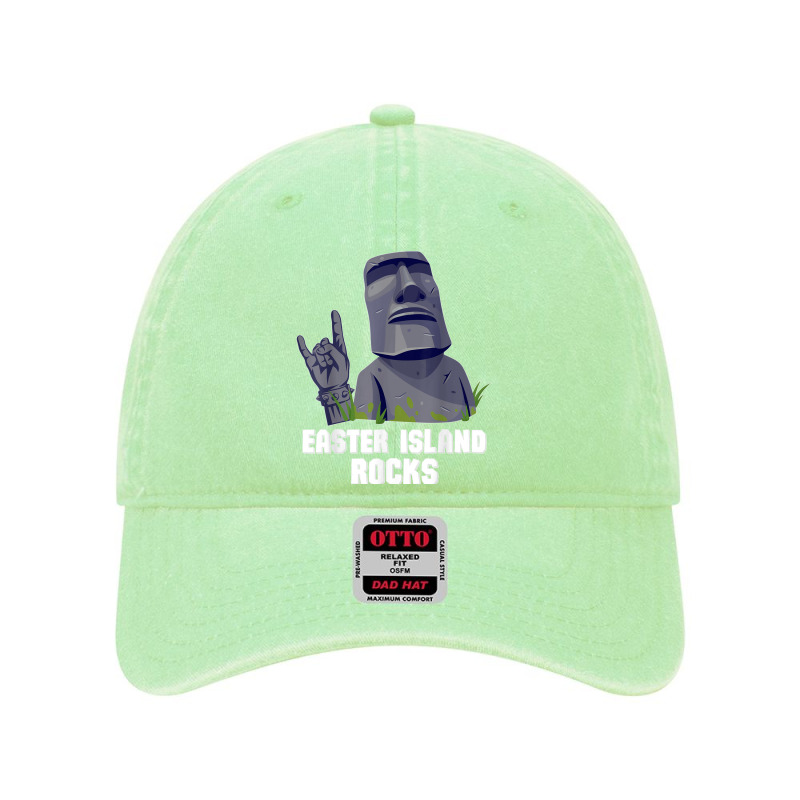 Easter Island Rocks Moai Statue Rapa Nui Rock Music Dyed Cap | Artistshot