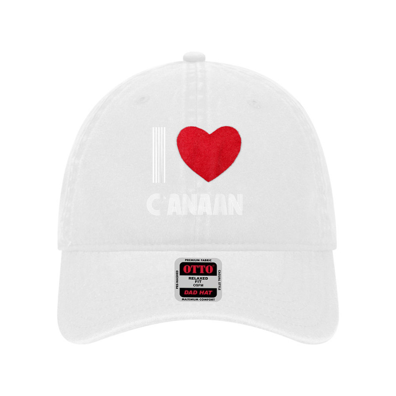 I Love Canaan Boyfriend Heart Vintage Bday Family T Shirt Dyed Cap by cm-arts | Artistshot