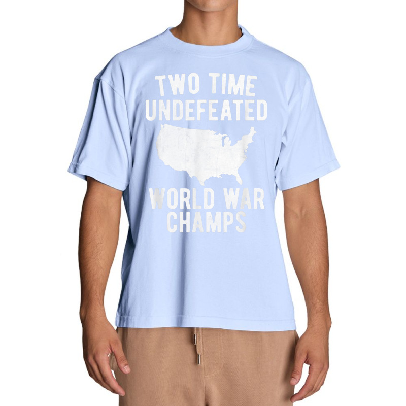 Two Time Ww1 Ww2 American Flag Champions T Shirt Urban Heavy T-shirt by cm-arts | Artistshot