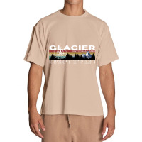 Glacier National Park With Gps Location Design Urban Heavy T-shirt | Artistshot