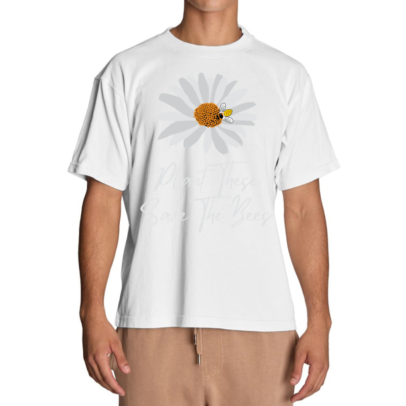 Plant These Save The Bees Daisy Bee Urban Heavy T-shirt | Artistshot