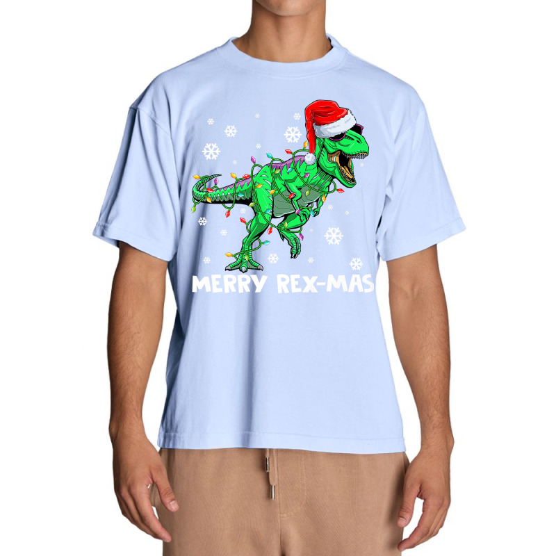 Merry Rexmas Funny Santa Dinosaur Christmas Pajamas Family Premium T S Urban Heavy T-shirt | Artistshot