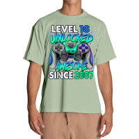 Vintage 16 Year Old Birthday Unlocked Awesome Since 2007 T Shirt Urban Heavy T-shirt | Artistshot