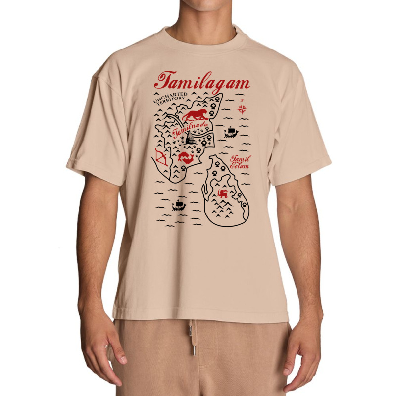 Tamilagam Map Urban Heavy T-shirt by cm-arts | Artistshot