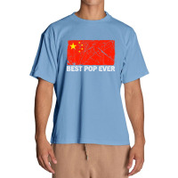 Retro Best Pop Ever China Flag Distressed Father's Day Urban Heavy T-shirt | Artistshot