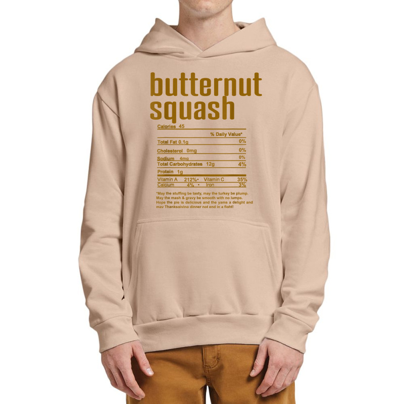 Thanksgiving Christmas Butternut Squash Nutritional Facts T Shirt Urban Pullover Hoodie by cm-arts | Artistshot