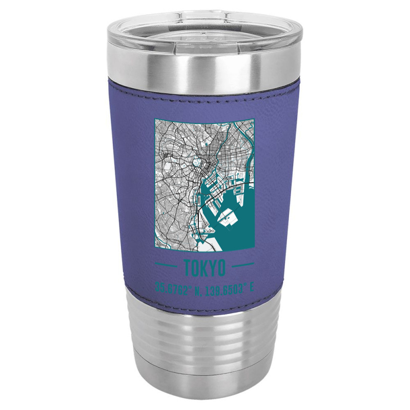 Tokyo Minimalist City Map, Tokyo Diy City Map Leatherette Tumbler | Artistshot