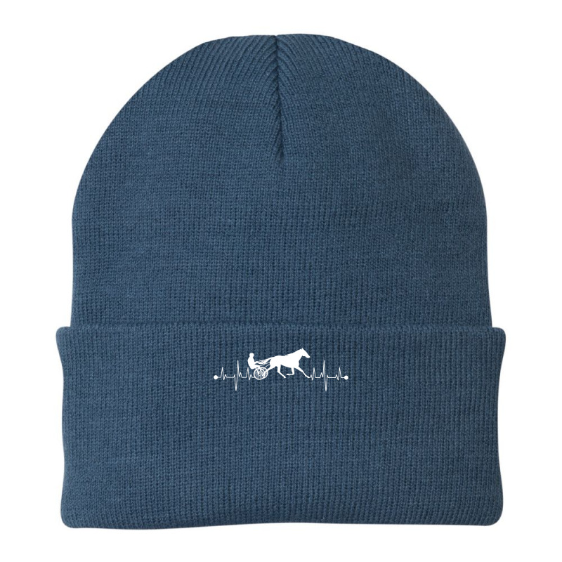 Funny Harness Horse Racing Gift For Men Women Cool Heartbeat Pullover Beanie | Artistshot