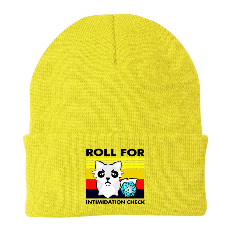 Roll For Intimidation Check Beanie by cm-arts | Artistshot