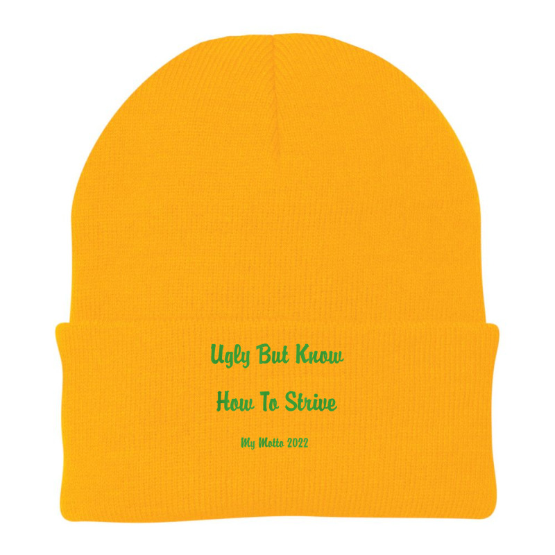 Ugly But Know How To Strive  My Motto 2022 T Shirt Beanie by cm-arts | Artistshot