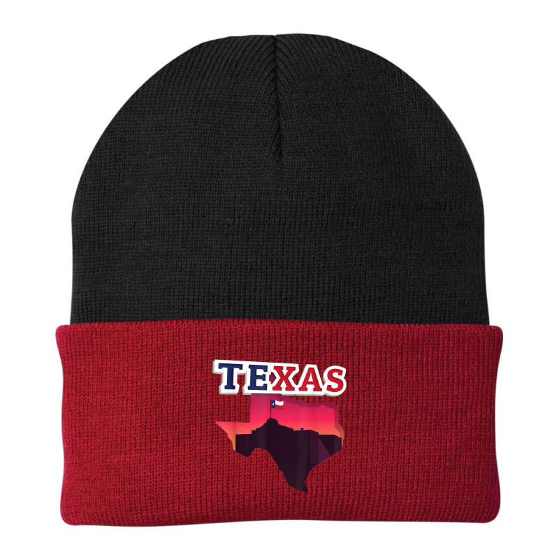 State Of Texas Map With State Flag Beanie by cm-arts | Artistshot